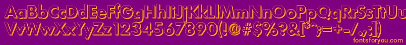 LimerickshadowBold Font – Orange Fonts on Purple Background