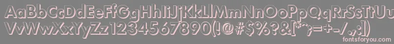 LimerickshadowBold Font – Pink Fonts on Gray Background