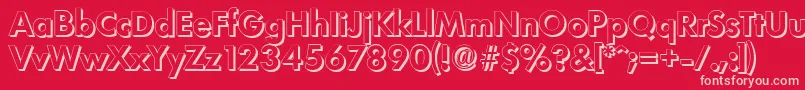 LimerickshadowBold Font – Pink Fonts on Red Background