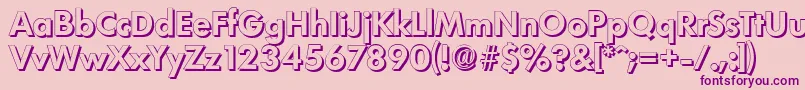 LimerickshadowBold Font – Purple Fonts on Pink Background