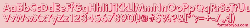 フォントLimerickshadowBold – ピンクの背景に赤い文字