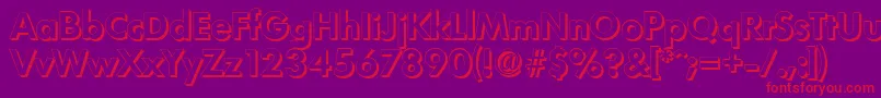Police LimerickshadowBold – polices rouges sur fond violet