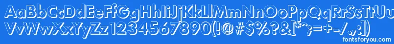 Шрифт LimerickshadowBold – белые шрифты на синем фоне