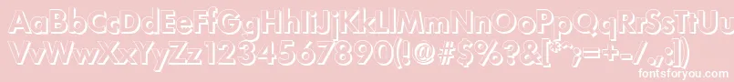 LimerickshadowBold Font – White Fonts on Pink Background