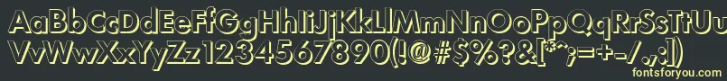 LimerickshadowBold Font – Yellow Fonts on Black Background