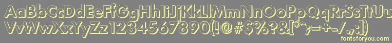 LimerickshadowBold Font – Yellow Fonts on Gray Background