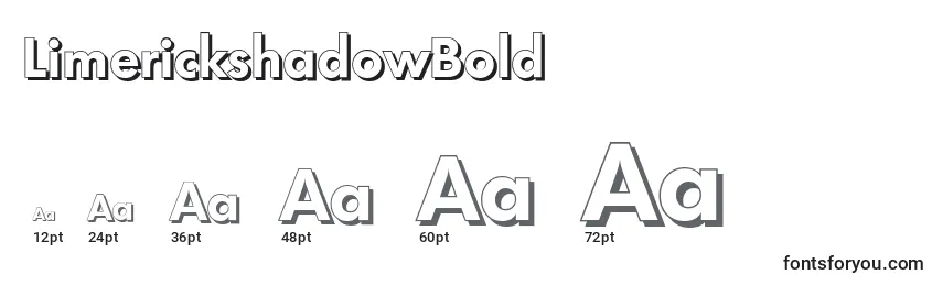 LimerickshadowBold Font Sizes