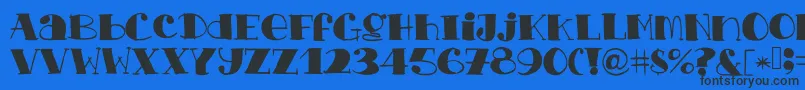 Chopchickennbeef Font – Black Fonts on Blue Background