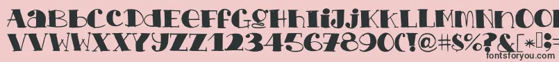 Chopchickennbeef Font – Black Fonts on Pink Background