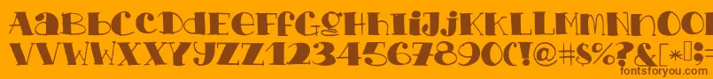 Chopchickennbeef Font – Brown Fonts on Orange Background