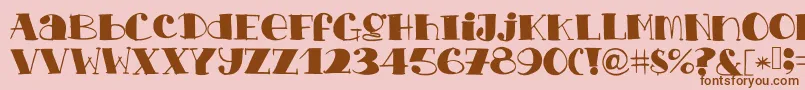 Chopchickennbeef Font – Brown Fonts on Pink Background