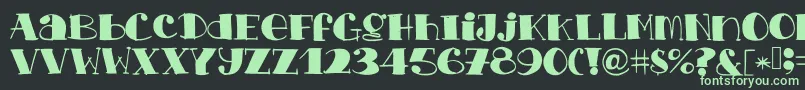 Chopchickennbeef Font – Green Fonts on Black Background