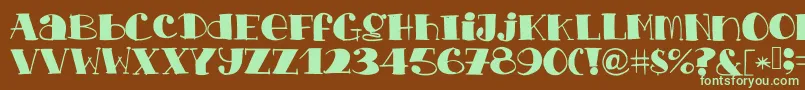 Chopchickennbeef Font – Green Fonts on Brown Background