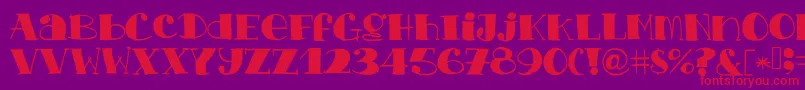 Chopchickennbeef Font – Red Fonts on Purple Background