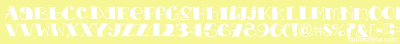 Chopchickennbeef Font – White Fonts on Yellow Background