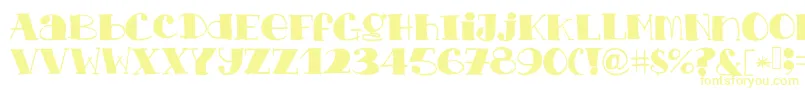 Chopchickennbeef Font – Yellow Fonts on White Background