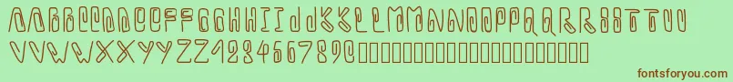 Pwtrombone Font – Brown Fonts on Green Background