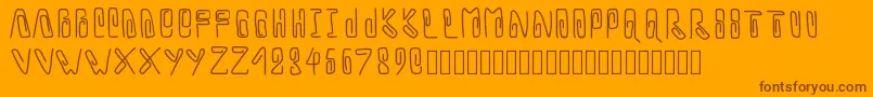 Pwtrombone Font – Brown Fonts on Orange Background