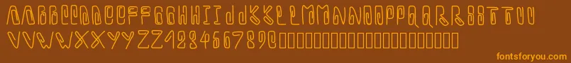 Pwtrombone Font – Orange Fonts on Brown Background