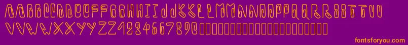 Pwtrombone Font – Orange Fonts on Purple Background