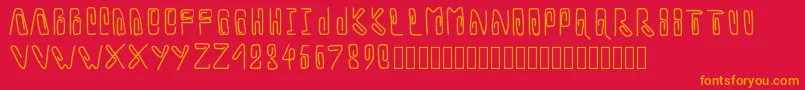 Pwtrombone Font – Orange Fonts on Red Background