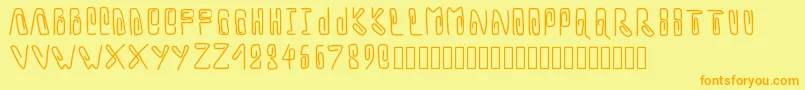 Pwtrombone Font – Orange Fonts on Yellow Background