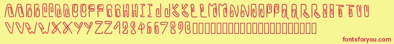 Pwtrombone Font – Red Fonts on Yellow Background