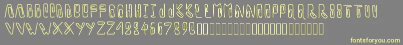 Pwtrombone Font – Yellow Fonts on Gray Background