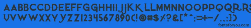 Quietthiefoutlinedtight Font – Black Fonts on Blue Background