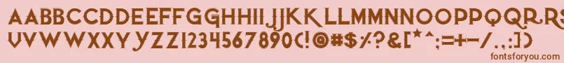 Quietthiefoutlinedtight Font – Brown Fonts on Pink Background