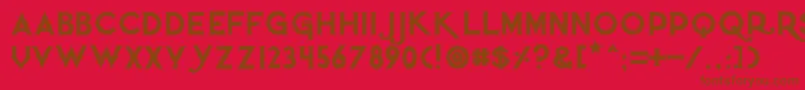 Quietthiefoutlinedtight Font – Brown Fonts on Red Background