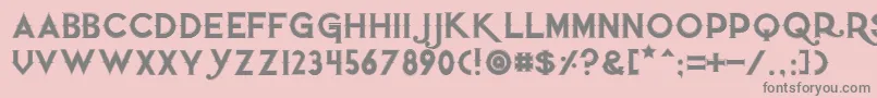 Quietthiefoutlinedtight Font – Gray Fonts on Pink Background
