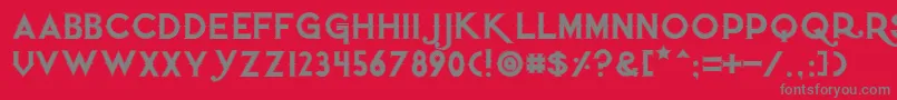 Quietthiefoutlinedtight Font – Gray Fonts on Red Background