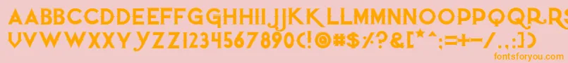 Quietthiefoutlinedtight Font – Orange Fonts on Pink Background