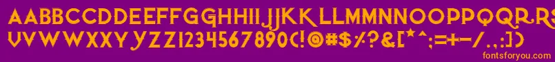 Quietthiefoutlinedtight Font – Orange Fonts on Purple Background