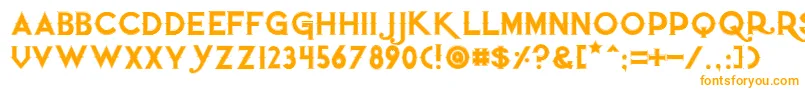 Quietthiefoutlinedtight Font – Orange Fonts on White Background