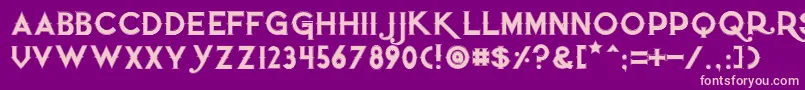 Quietthiefoutlinedtight Font – Pink Fonts on Purple Background