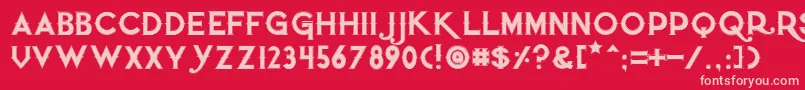 Quietthiefoutlinedtight Font – Pink Fonts on Red Background