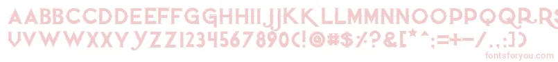Quietthiefoutlinedtight Font – Pink Fonts on White Background