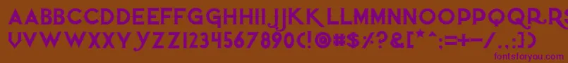 Quietthiefoutlinedtight Font – Purple Fonts on Brown Background
