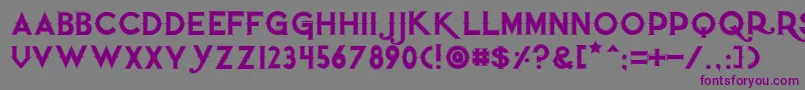 Quietthiefoutlinedtight Font – Purple Fonts on Gray Background