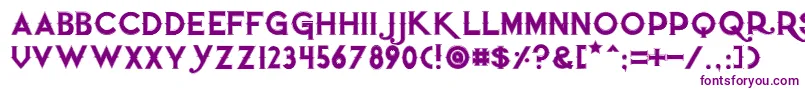 Quietthiefoutlinedtight Font – Purple Fonts on White Background