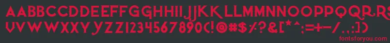 Quietthiefoutlinedtight Font – Red Fonts on Black Background