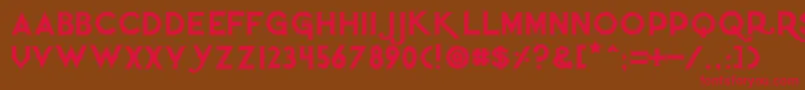 Quietthiefoutlinedtight Font – Red Fonts on Brown Background