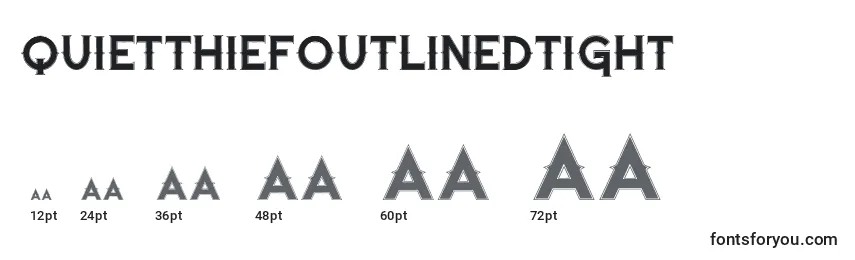 Размеры шрифта Quietthiefoutlinedtight