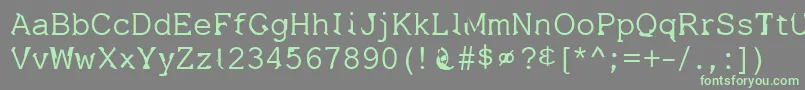 More about Dissatis Font Dissatis Font – Green Fonts on Gray Background