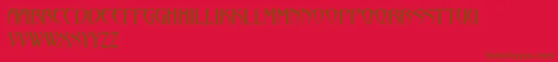 Avalon Font – Brown Fonts on Red Background