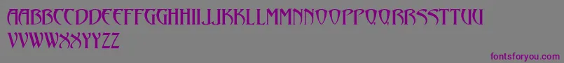 フォントAvalon – 紫色のフォント、灰色の背景