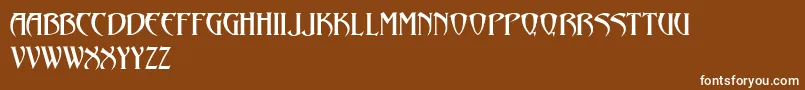 Avalon Font – White Fonts on Brown Background