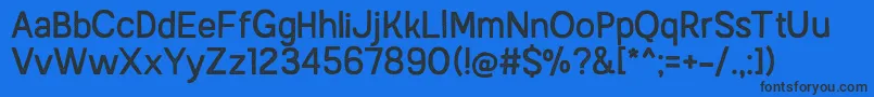 フォントAustralSansStampRegular – 黒い文字の青い背景